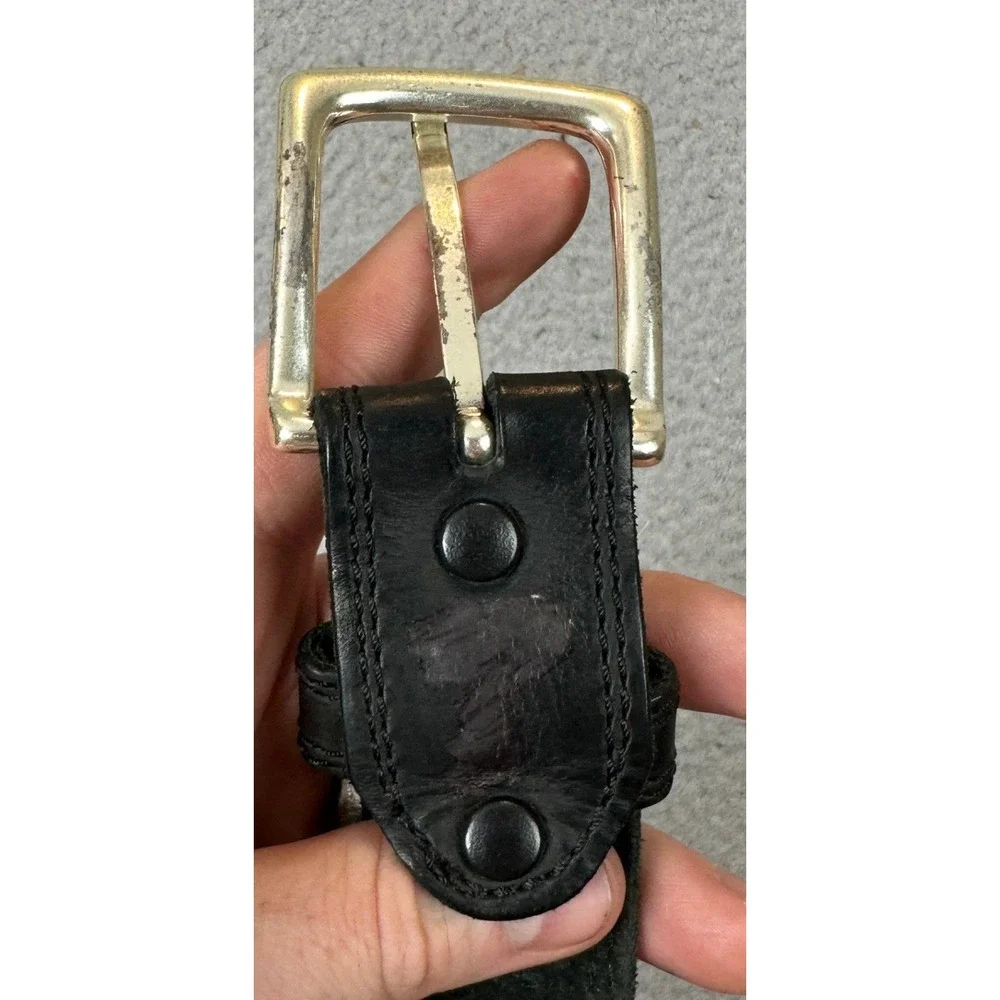 Red Wing Shoes Belt Mens 42 96523 Black Leather Casual Workwear Logo Made In USA